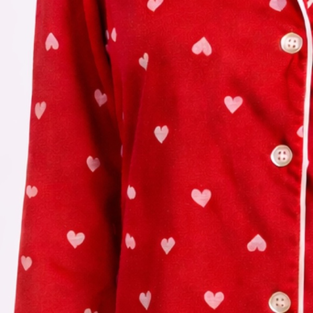 Laura Ashley hearts valentine pajama shirt, nightgown, sleepwear. S-M - Picture 2 of 7